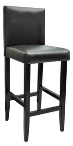 Barové židle 2 ks - umělá kůže | černá