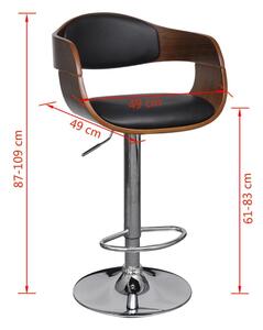 Barová stolička - výškově nastavitelná | umělá kůže