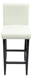 Barové židle 2 ks - umělá kůže | bílé