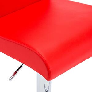 Barové židle z umělé kůže 2 ks | červené