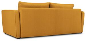 Žlutá čalouněná třímístná rozkládací pohovka Cosmopolitan Design Madrid 230 cm