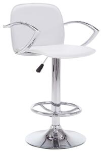 Barové židle Bana s područkami 2 ks - umělá kůže | bílé