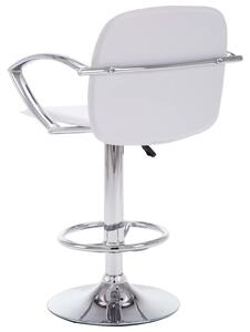 Barové židle Bana s područkami 2 ks - umělá kůže | bílé