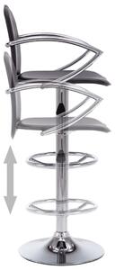 Barové židle Bana s područkami 2 ks - umělá kůže | černé