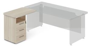 Přístavný kontejner TopOffice 90 x 55 cm, levý, akát světlý