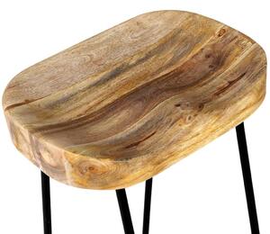 Barové stoličky Gavin 2 ks z masivního mangovníkového dřeva
