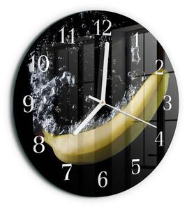 Skleněné hodiny na stěnu Banán zsob-fi30-00090500