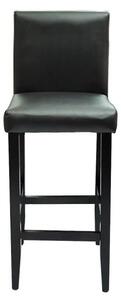 Barové židle 6 ks - umělá kůže | černá