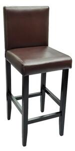 Barové židle 4 ks - umělá kůže | hnědá
