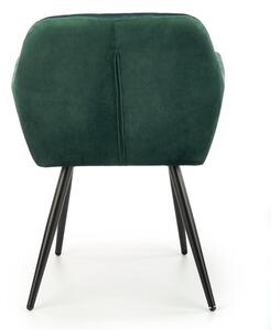 Jídelní židle Shani, zelená / černá