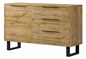 KONSIMO Komoda HALLE 3 zásuvky dub 144 x 83 x 45 cm