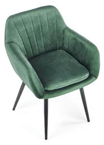Jídelní židle Shani, zelená / černá
