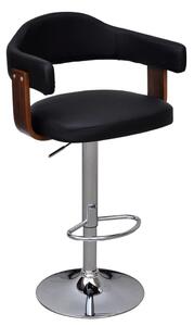 Barové židle 2 ks s rámem z ohýbaného dřeva | nastavitelná výška