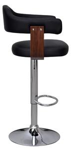 Barové židle 2 ks s rámem z ohýbaného dřeva | nastavitelná výška