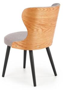 Jídelní židle Selune, šedá / přírodní dřevo