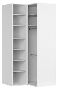 Rohová šatní skříň BRW Flex 27 (bílá). Akce -10%