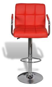 Barové židle s područkami 2 ks | červená