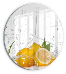 Skleněné hodiny na stěnu Citrony zsob-fi30-00092816
