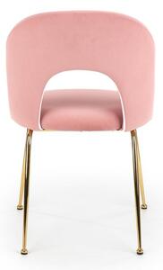 Jídelní židle Celle, růžová / zlatá