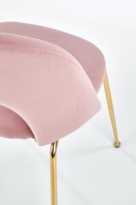 Jídelní židle Celle, růžová / zlatá