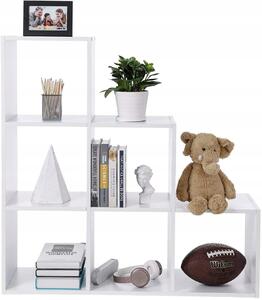 Regál Songmics 97,5 cm x 97,5 cm x 29 cm bílý