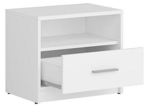 Noční stolek BRW Nepo Plus 3 (bílá). Akce -10%