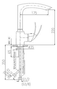 Slezák-RAV Vodovodní baterie dřezová Slezák RAV Mississippi MS007/7 Barva: chrom, Rozměr: 1/2''