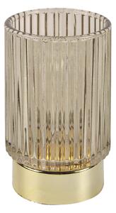 Votivní skleněná LED svíčka jantarově hnědá Present Time (Barva-jantarově hnědá, sklo)