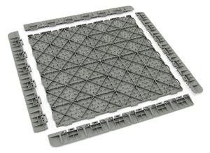 Plastová dlažba Linea Marte 56,3 x 56,3 x 1,3 cm, světle šedá