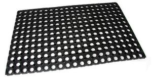 Gumová čisticí rohož Honeycomb 50 x 80 x 2,2 cm, černá