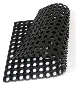Gumová čisticí rohož Honeycomb 50 x 80 x 2,2 cm, černá