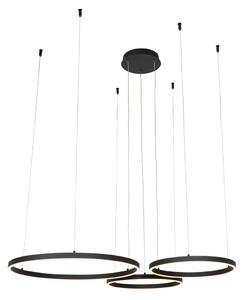 Závěsné svítidlo černé včetně LED 3-stupňové stmívatelné 3-světlo - Anello