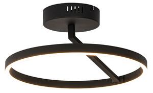Designové stropní svítidlo černé včetně LED 3-stupňově stmívatelné - Anello