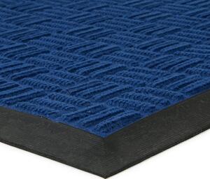 Textilní čisticí rohož Criss Cross 45 x 75 x 0,8 cm, modrá