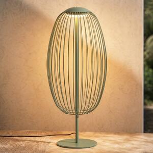 Lucande Venkovní stojací LED svítidlo Richi, zelené, výška 90 cm, IP44, Zelená, kov, Moderní
