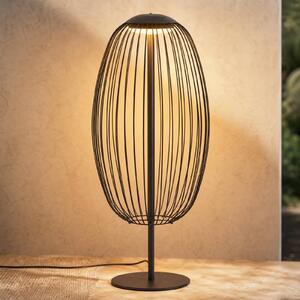 Lucande Venkovní stojací LED svítidlo Richi, černé, výška 90 cm, IP44, Černá, kov, Moderní