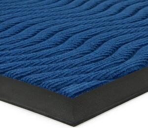 Textilní čisticí rohož Waves 45 x 75 x 0,8 cm, modrá
