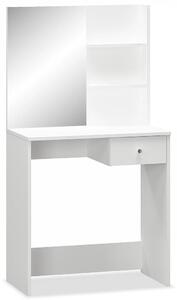 Toaletní stolek - dřevotříska - bílá | 75x40x141 cm