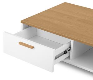KONSIMO Konferenční stolek Frisk bílý 90 X 35 X 60 CM