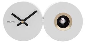 Nástěnné hodiny Duo Cuckoo 26 cm bílé Karlsson (Barva- bílá matná)
