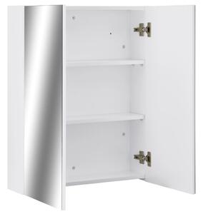323607 Bathroom Mirror Cabinet White 60x15x75 cm MDF