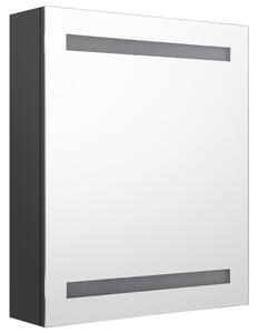 LED koupelnová skříňka se zrcadlem antracitová 50 x 14 x 60 cm