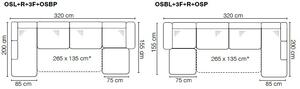 Stagra Rohová sedací souprava Sori U Provedení: Pravé provedení - OSBL+3F+R+OSP
