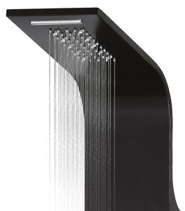 Sprchový panel set - hliníkový - černý | 20x44x130 cm