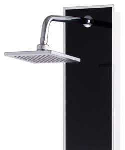 Sprchový panel - skleněný - černý | 18x42, 1x120 cm
