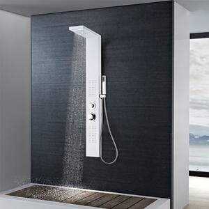 Sprchový panel set hliníkový matný bílý