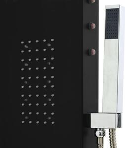 Sprchový panel set - hliníkový - černý | 20x44x130 cm