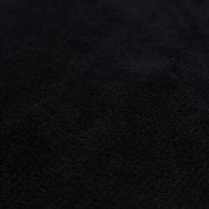 Povlaky na polštář - 4 ks - velur - černé | 40x40 cm