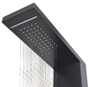 Sprchový panel set - hliníkový - matný | černý
