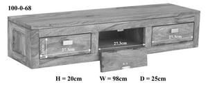 GREY WOOD Visící skříňka 20x98 cm, masivní indický palisandr